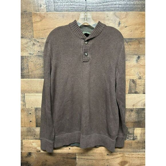 Eddie Bauer Men's‎ Two Button Knit Sweater Size Large Tall - Picture 1 of 5